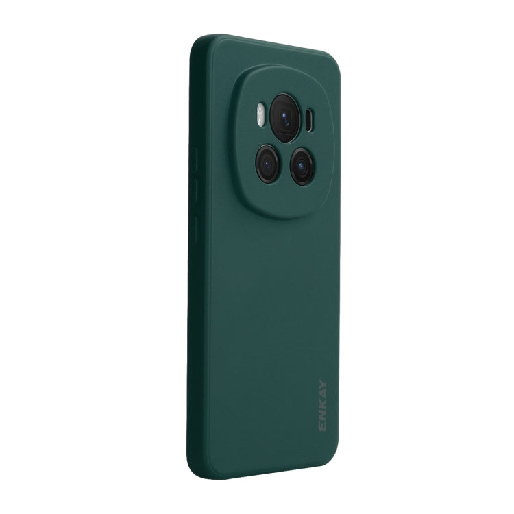 For Honor Magic6 ENKAY Liquid Silicone Soft Shockproof Phone Case(Dark Green) - Honor Cases by ENKAY | Online Shopping South Africa | PMC Jewellery | Buy Now Pay Later Mobicred