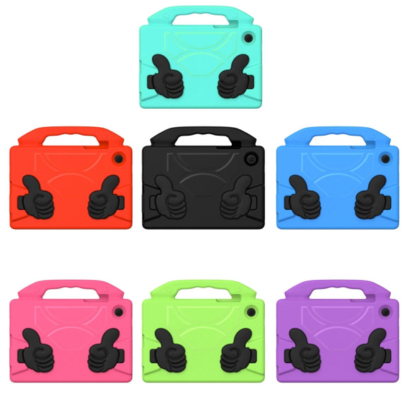 For Samsung Galaxy Tab A8 10.5 2021 X200 / X205 Thumb Bracket EVA Shockproof Tablet Case(Blue)