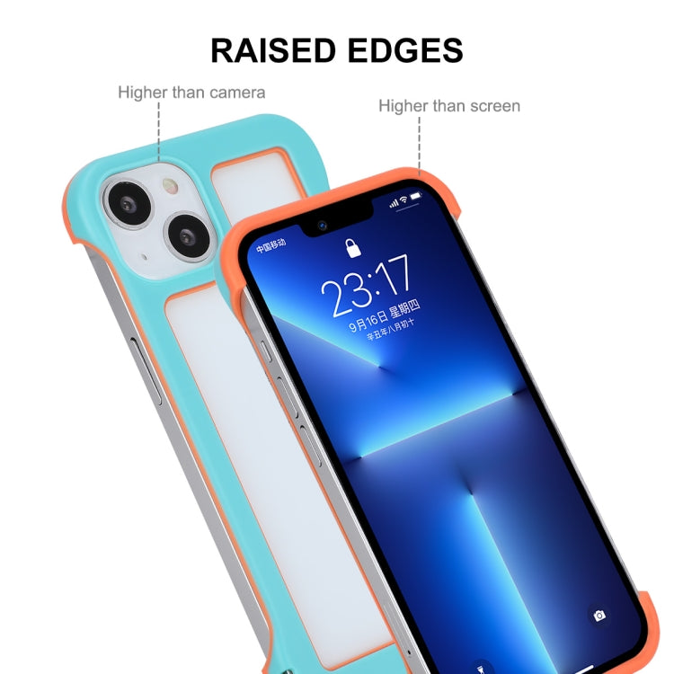 For iPhone 13 ENKAY Frameless Hollow Shockproof PC Case(Black)