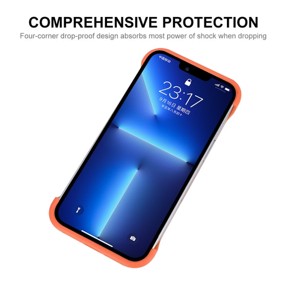 For iPhone 13 ENKAY Frameless Hollow Shockproof PC Case(Black)