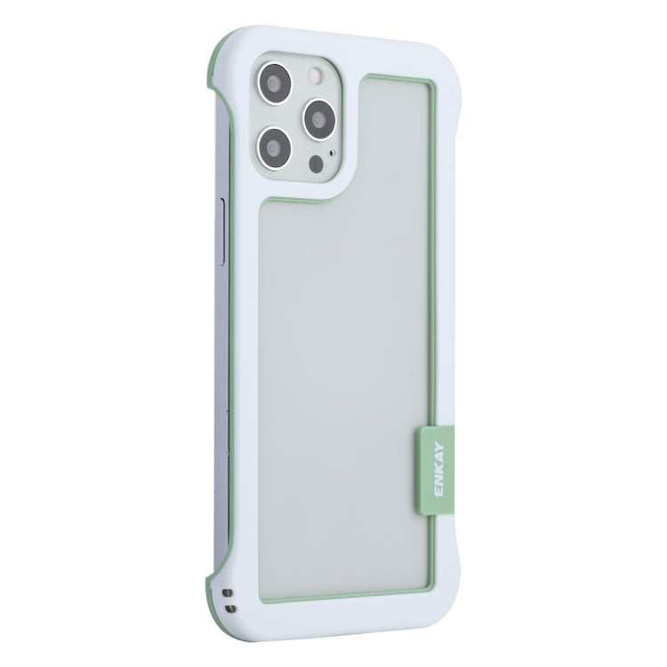 For iPhone 12 / 12 Pro ENKAY Frameless Hollow Shockproof PC Case(White) - iPhone 12 / 12 Pro Cases by ENKAY | Online Shopping South Africa | PMC TechLife | Buy Now Pay Later Mobicred