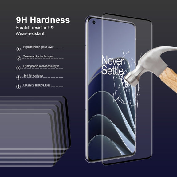 1 PCS For OnePlus 10 Pro ENKAY 3D Hot Bending Explosion-proof Full Tempered Glass Film