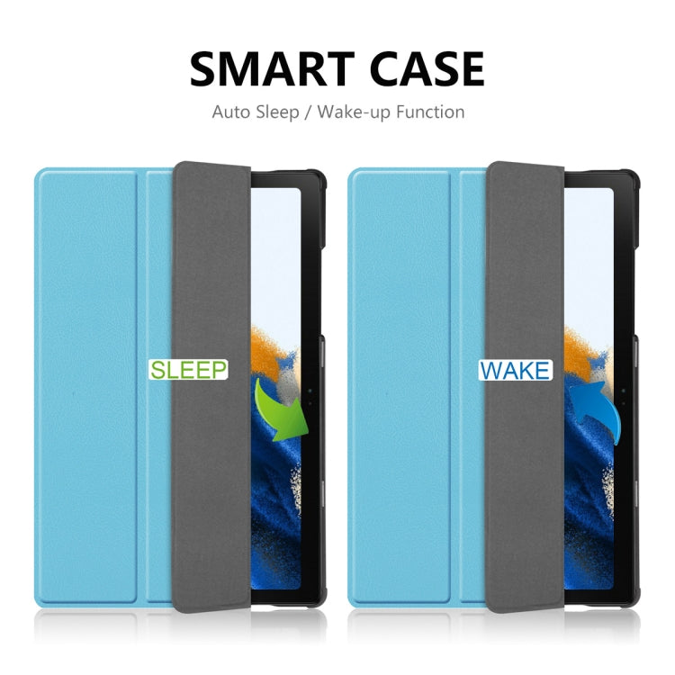 For Samsung Galaxy Tab A8 10.5 2021 ENKAY Custer Texture Leather Smart Tablet Case(Light Blue) - free shipping - PMc TechLife - Order now!