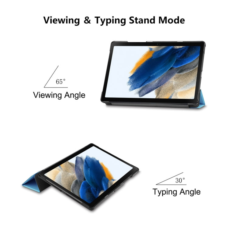 For Samsung Galaxy Tab A8 10.5 2021 ENKAY Custer Texture Leather Smart Tablet Case(Light Blue) - free shipping - PMc TechLife - Order now!