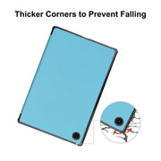 For Samsung Galaxy Tab A8 10.5 2021 ENKAY Custer Texture Leather Smart Tablet Case(Light Blue)