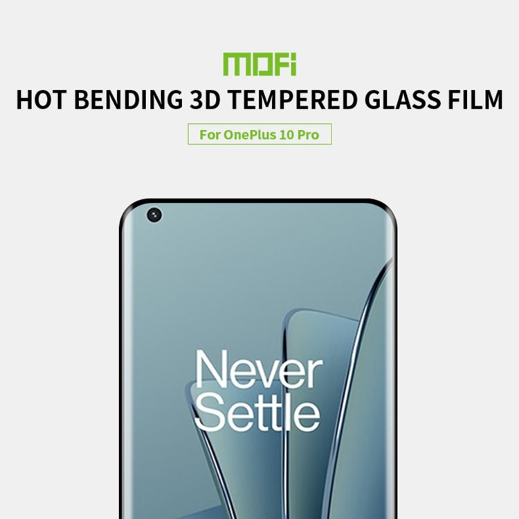 For OnePlus 10 Pro MOFI 9H 3D Explosion-proof Hot Bending Tempered Glass Full Film(Black) - free shipping - PMC TechLife - Order now!
