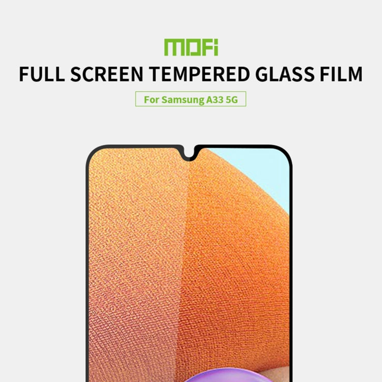 For Samsung Galaxy A33 5G MOFI 9H 2.5D Full  Tempered Glass Film(Black)