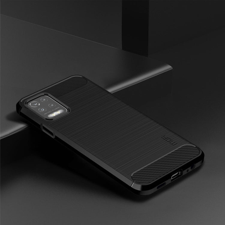 For LG K52 / K62 / K62+ / Q52 / Q62  MOFI Gentleness Brushed Carbon Fiber Soft TPU Case(Black) - LG Cases by MOFI | Online Shopping South Africa | PMC TechLife | Buy Now Pay Later Mobicred