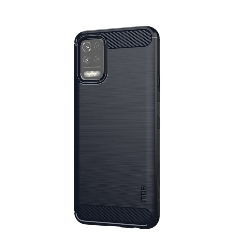 For LG K52 / K62 / K62+ / Q52 / Q62  MOFI Gentleness Brushed Carbon Fiber Soft TPU Case(Blue) - LG Cases by MOFI | Online Shopping South Africa | PMC TechLife | Buy Now Pay Later Mobicred