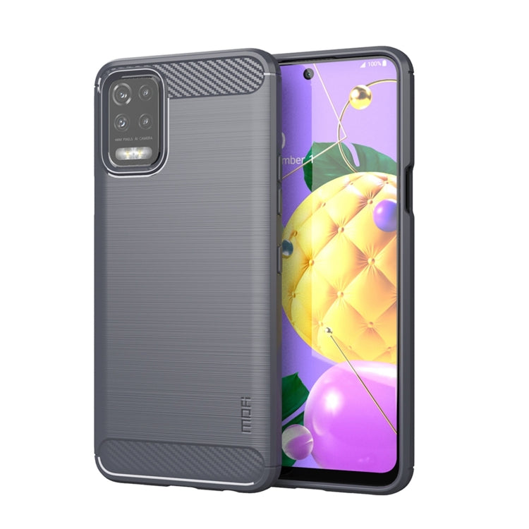 For LG K52 / K62 / K62+ / Q52 / Q62  MOFI Gentleness Brushed Carbon Fiber Soft TPU Case(Gray) - LG by MOFI | Online Shopping South Africa | PMC TechLife | Buy Now Pay Later Mobicred