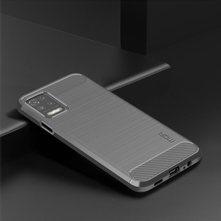 For LG K52 / K62 / K62+ / Q52 / Q62  MOFI Gentleness Brushed Carbon Fiber Soft TPU Case(Gray) - LG by MOFI | Online Shopping South Africa | PMC TechLife | Buy Now Pay Later Mobicred