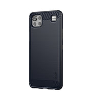 For LG K92 MOFI Gentleness Brushed Carbon Fiber Soft TPU Case(Blue)