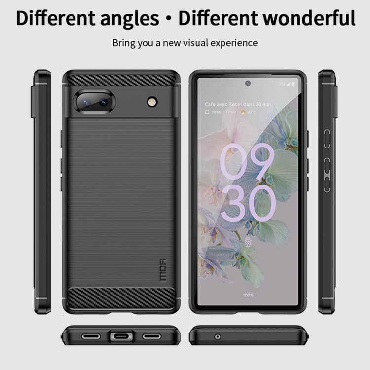 For Google Pixel 6A MOFI Gentleness Brushed Carbon Fiber Soft TPU Case(Black) - Google Cases by MOFI | Online Shopping South Africa | PMC TechLife | Buy Now Pay Later Mobicred