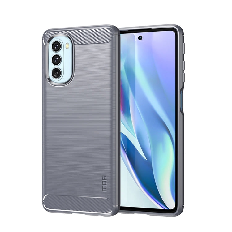 For Motorola Moto G51  5G MOFI Gentleness Brushed Carbon Fiber Soft TPU Case(Gray) - Motorola Cases by MOFI | Online Shopping South Africa | PMC TechLife | Buy Now Pay Later Mobicred