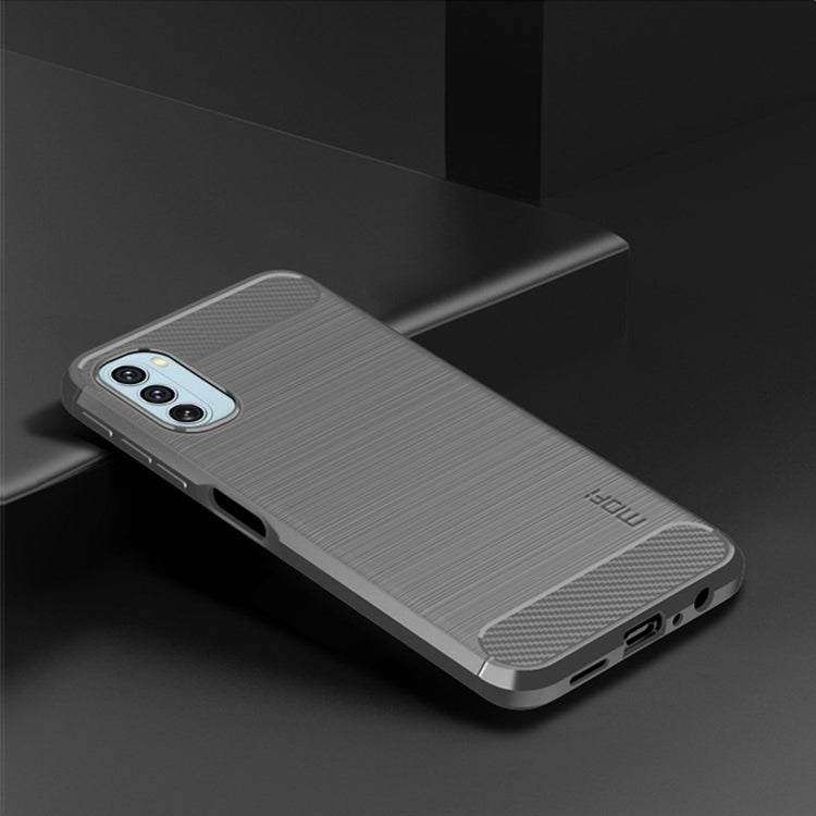 For Motorola Moto G51  5G MOFI Gentleness Brushed Carbon Fiber Soft TPU Case(Gray) - Motorola Cases by MOFI | Online Shopping South Africa | PMC TechLife | Buy Now Pay Later Mobicred
