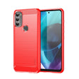 For Motorola Moto G71 5G MOFI Gentleness Brushed Carbon Fiber Soft TPU Case(Red) - Motorola Cases by MOFI | Online Shopping South Africa | PMC TechLife | Buy Now Pay Later Mobicred