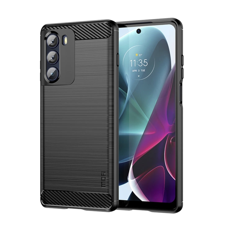 For Motorola Moto G200 5G / Edge S30 MOFI Gentleness Brushed Carbon Fiber Soft TPU Case(Black) - Motorola Cases by MOFI | Online Shopping South Africa | PMC TechLife | Buy Now Pay Later Mobicred
