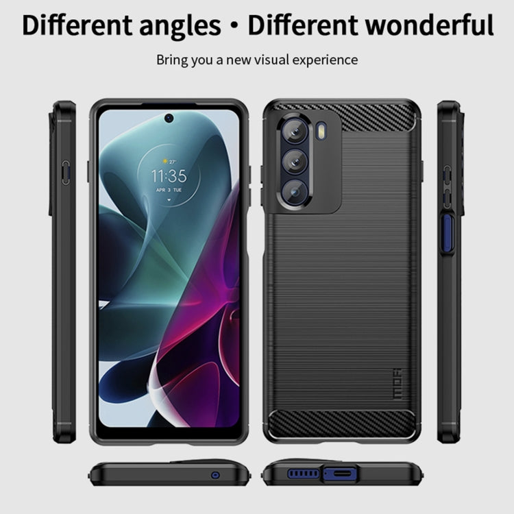 For Motorola Moto G200 5G / Edge S30 MOFI Gentleness Brushed Carbon Fiber Soft TPU Case(Black) - Motorola Cases by MOFI | Online Shopping South Africa | PMC TechLife | Buy Now Pay Later Mobicred