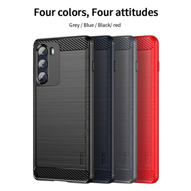 For Motorola Moto G200 5G / Edge S30 MOFI Gentleness Brushed Carbon Fiber Soft TPU Case(Red) - free shipping - PMC TechLife - Order now!