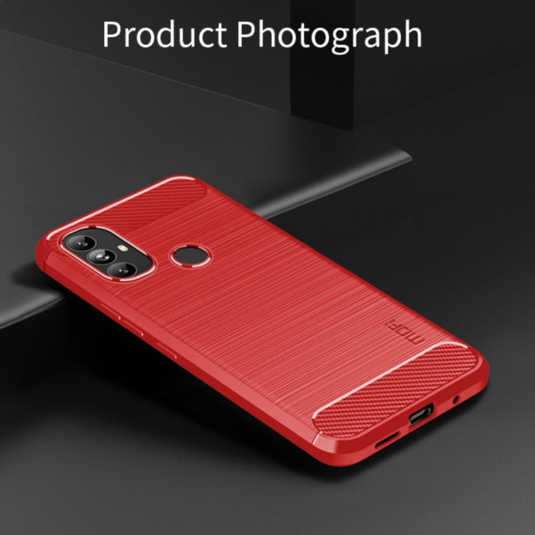 For Motorola Moto G Power 2022 MOFI Gentleness Brushed Carbon Fiber Soft TPU Case(Red) - Motorola Cases by MOFI | Online Shopping South Africa | PMC TechLife | Buy Now Pay Later Mobicred