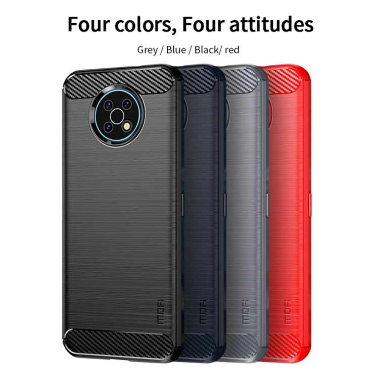 For Nokia G50 MOFI Gentleness Brushed Carbon Fiber Soft TPU Case(Red) - Nokia Cases by MOFI | Online Shopping South Africa | PMC TechLife | Buy Now Pay Later Mobicred