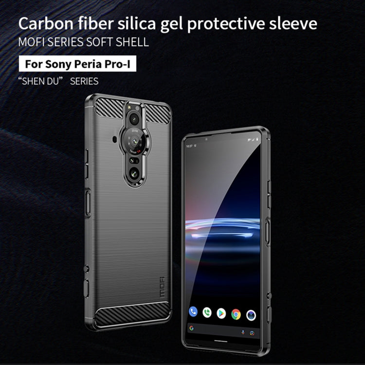 For Sony Xperia Pro-I MOFI Gentleness Brushed Carbon Fiber Soft TPU Case(Black) - Sony Cases by MOFI | Online Shopping South Africa | PMC TechLife