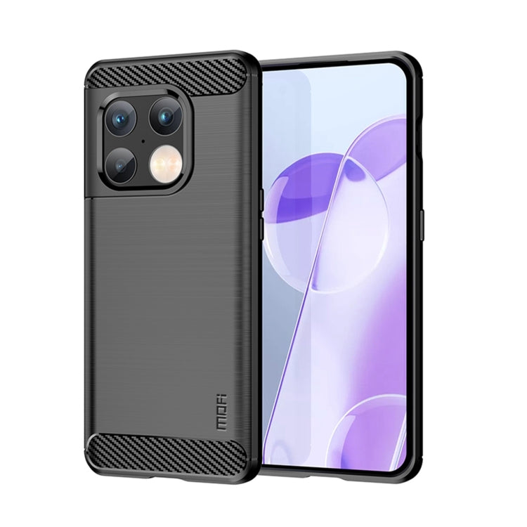 For OnePlus 10 Pro 5G MOFI Gentleness Brushed Carbon Fiber Soft TPU Case(Black) - OnePlus Cases by MOFI | Online Shopping South Africa | PMC TechLife | Buy Now Pay Later Mobicred