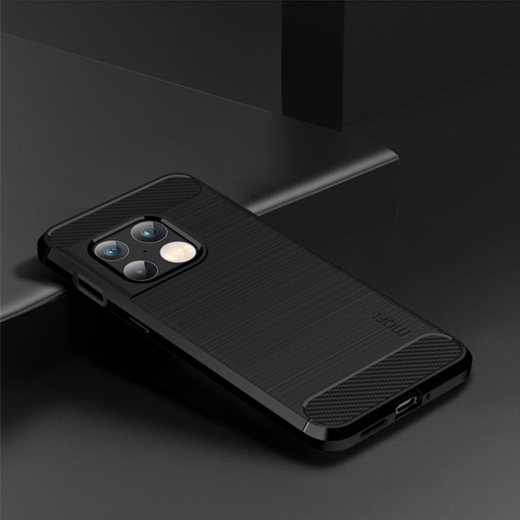 For OnePlus 10 Pro 5G MOFI Gentleness Brushed Carbon Fiber Soft TPU Case(Black) - OnePlus Cases by MOFI | Online Shopping South Africa | PMC TechLife | Buy Now Pay Later Mobicred
