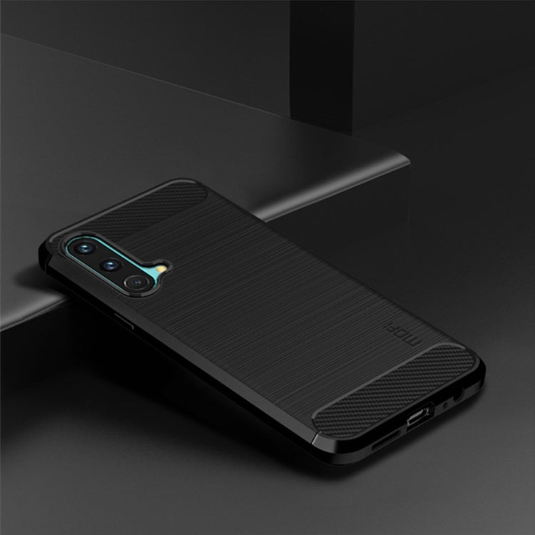 For OnePlus Nord CE 5G MOFI Gentleness Brushed Carbon Fiber Soft TPU Case(Black) - OnePlus Cases by MOFI | Online Shopping South Africa | PMC TechLife
