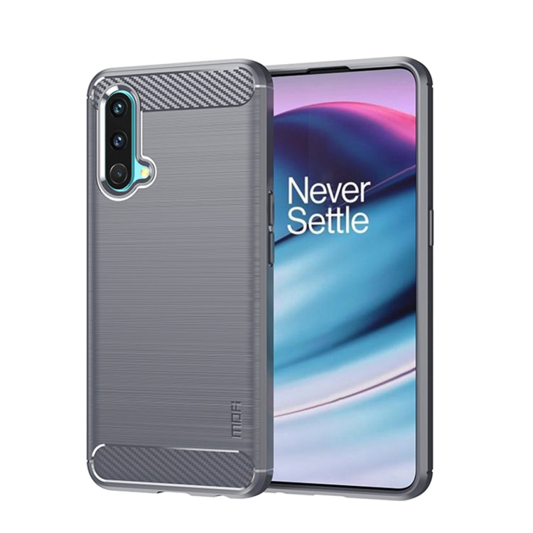 For OnePlus Nord CE 5G MOFI Gentleness Brushed Carbon Fiber Soft TPU Case(Grey) - OnePlus Cases by MOFI | Online Shopping South Africa | PMC TechLife | Buy Now Pay Later Mobicred