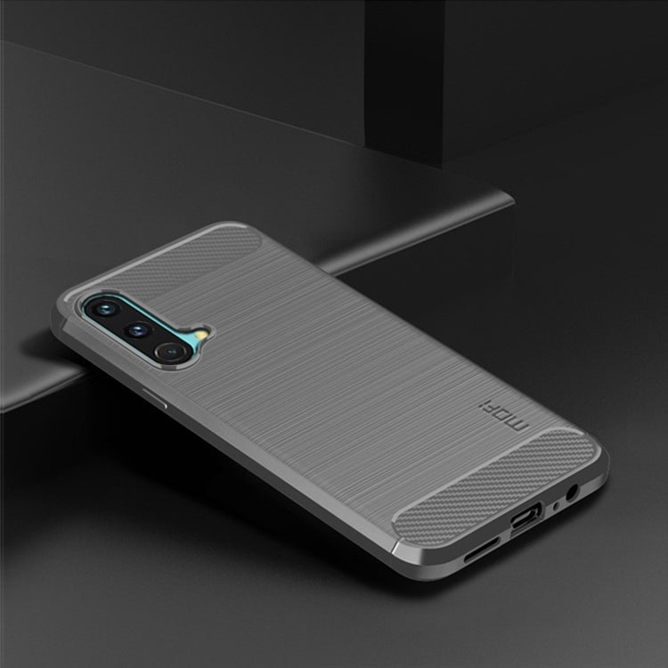 For OnePlus Nord CE 5G MOFI Gentleness Brushed Carbon Fiber Soft TPU Case(Grey) - OnePlus Cases by MOFI | Online Shopping South Africa | PMC TechLife | Buy Now Pay Later Mobicred