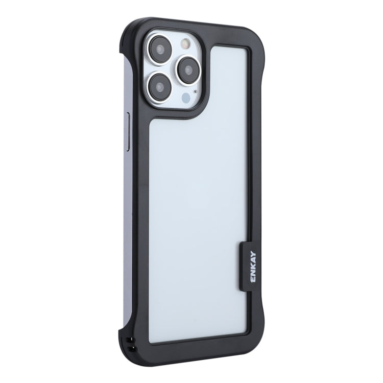 For iPhone 13 Pro ENKAY Frameless Hollow Shockproof PC Case (Black) - iPhone 13 Pro Cases by ENKAY | Online Shopping South Africa | PMC TechLife | Buy Now Pay Later Mobicred