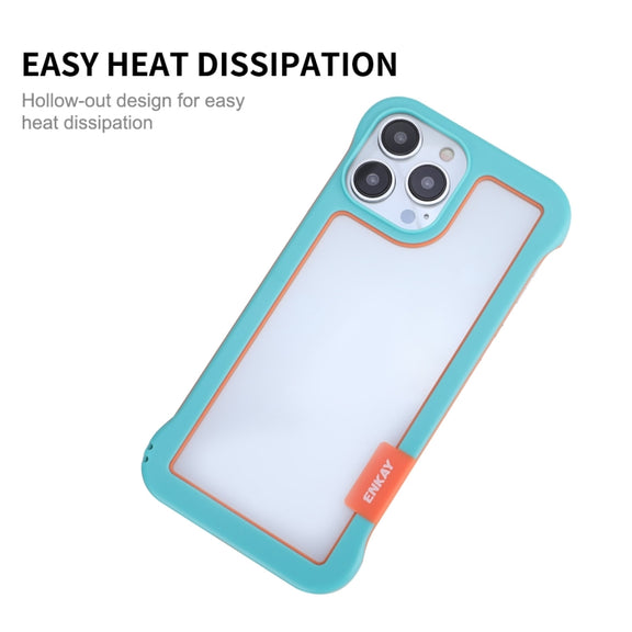 For iPhone 13 Pro ENKAY Frameless Hollow Shockproof PC Case (Black)