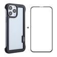 For iPhone 13 Pro ENKAY Frameless Hollow PC Case + Glass Film (Black) - iPhone 13 Pro Cases by ENKAY | Online Shopping South Africa | PMC TechLife | Buy Now Pay Later Mobicred