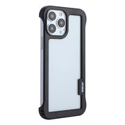 For iPhone 13 Pro ENKAY Frameless Hollow PC Case + Glass Film (Black)