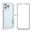 For iPhone 13 Pro ENKAY Frameless Hollow PC Case + Glass Film (White) - iPhone 13 Pro Cases by ENKAY | Online Shopping South Africa | PMC TechLife | Buy Now Pay Later Mobicred