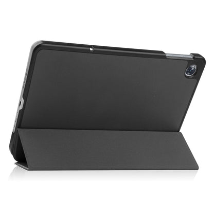 For OPPO Pad Air ENKAY Tri-fold Custer Texture Leather Smart Tablet Case(Dark Blue) - free shipping - PMC Jewellery - Order now!