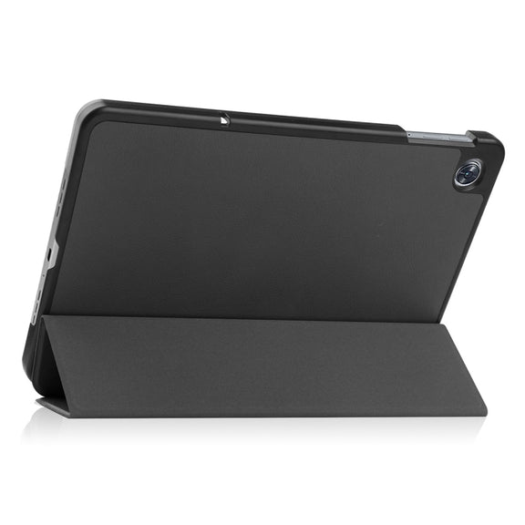 For OPPO Pad Air ENKAY Tri-fold Custer Texture Leather Smart Tablet Case(Red)