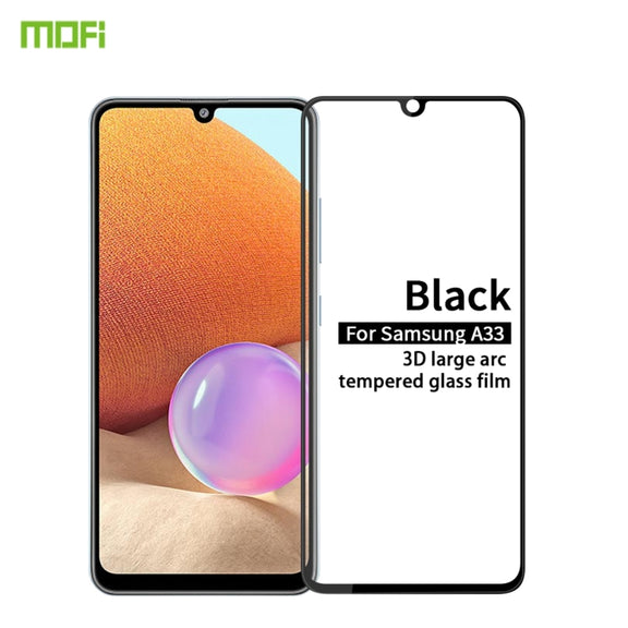 For Samsung Galaxy A33 5G MOFI 9H 3D Explosion-proof Tempered Glass Film(Black)