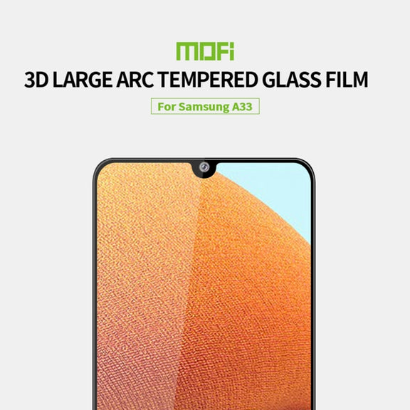 For Samsung Galaxy A33 5G MOFI 9H 3D Explosion-proof Tempered Glass Film(Black)