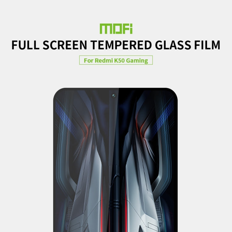 For Xiaomi Redmi K50 Gaming MOFI 9H 2.5D Full Screen Tempered Glass Film(Black) -  by MOFI | Online Shopping South Africa | PMC TechLife