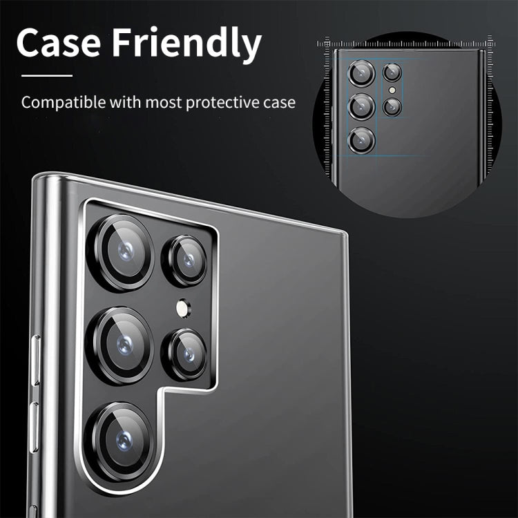 For Samsung Galaxy S22 Ultra 5G ENKAY Aluminium Alloy + Tempered Glass Camera Lens Cover (Colour)