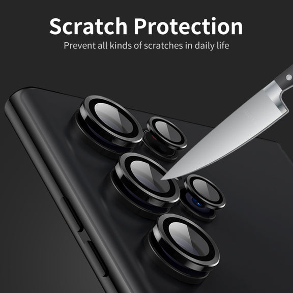 For Samsung Galaxy S22 Ultra 5G ENKAY Aluminium Alloy + Tempered Glass Camera Lens Cover (Colour)