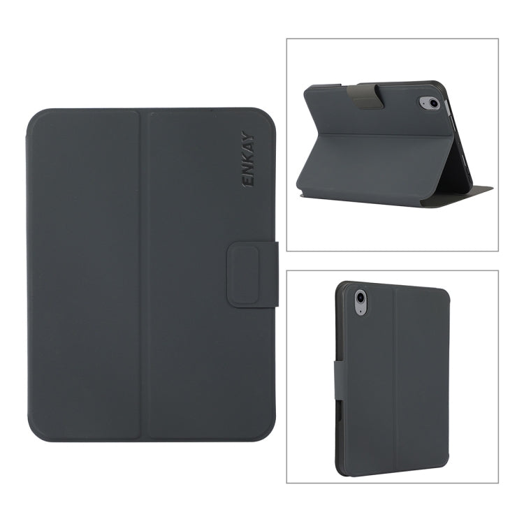 For iPad mini 2024 / mini 6 ENKAY Leather Stand Smart Tablet Case(Black) - free shipping - PMc TechLife - Order now!