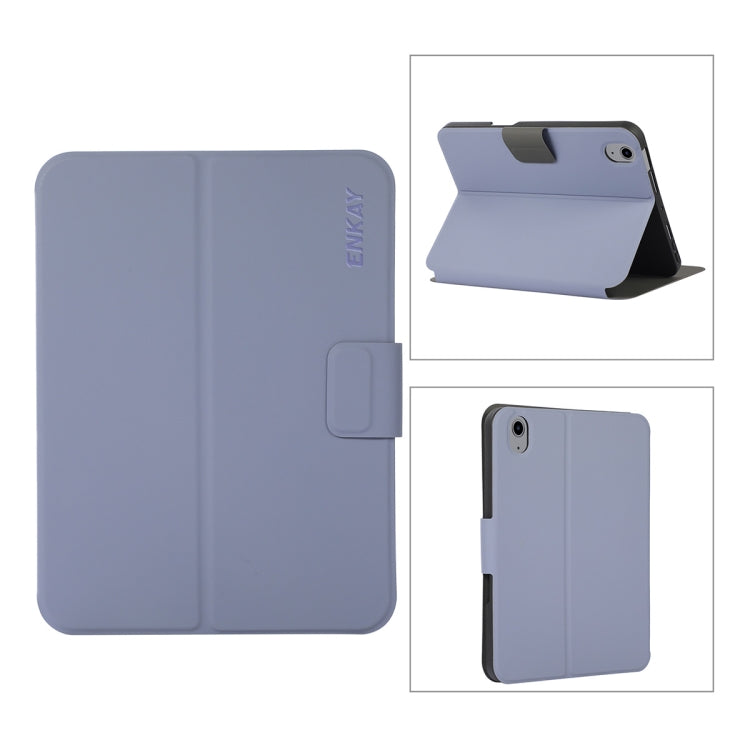 For iPad mini 2024 / mini 6 ENKAY Leather Stand Smart Tablet Case(Purple) - free shipping - PMc TechLife - Order now!