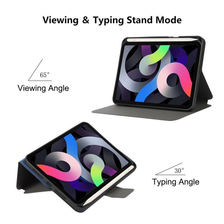 For iPad mini 2024 / mini 6 ENKAY Leather Stand Smart Tablet Case(Dark Blue)