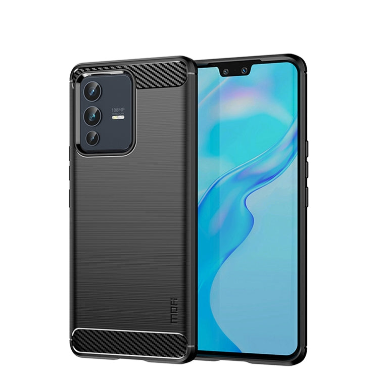 For vivo V23 Pro /S12 Pro MOFI Gentleness Series Brushed Texture Carbon Fiber Soft TPU Phone Case(Black) - vivo Cases by MOFI | Online Shopping South Africa | PMC TechLife