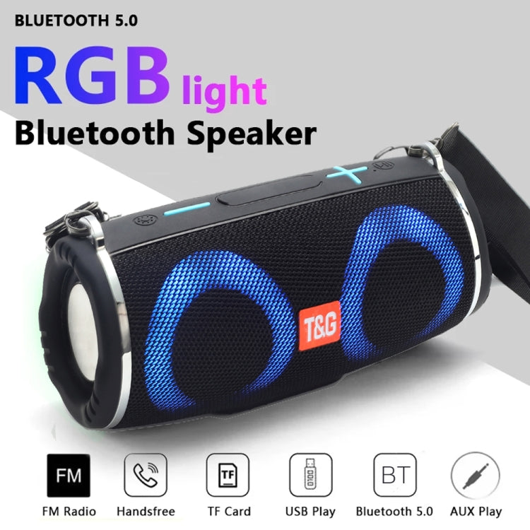 T&G TG642 RGB Light Waterproof  Portable Bluetooth Speaker Support FM / TF Card(Camouflage) - free shipping - PMC Jewellery - Order now!