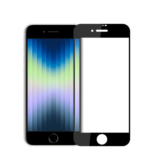 MOFI 9H 2.5D Full Screen Tempered Glass Film For iPhone SE 2022(Black) - Front Protector by MOFI | Online Shopping South Africa | PMC Jewellery | Buy Now Pay Later Mobicred
