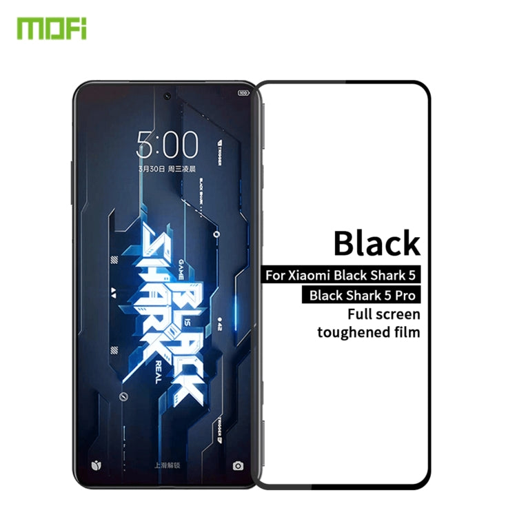 For Xiaomi Black Shark 5 / 5 Pro MOFI 9H 2.5D Full Screen Tempered Glass Film(Black) -  by MOFI | Online Shopping South Africa | PMC TechLife | Buy Now Pay Later Mobicred